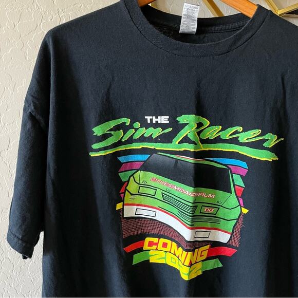 Gildan The Sim Racer movie car racing graphic tee shirt mens unisex size 2XL - Picture 3 of 6